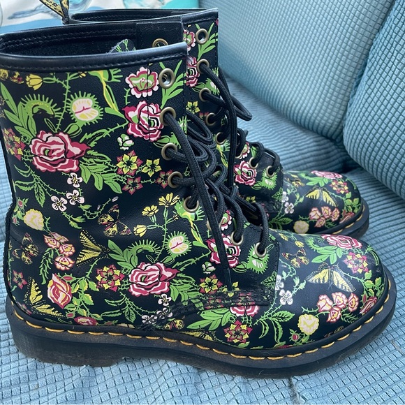 Dr. Martens 1460 floral bloom combat boots - Picture 4 of 6